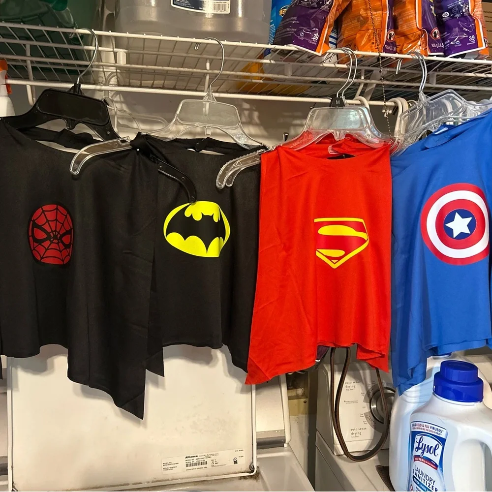 Black Cape with Red‎ Spider Emblem